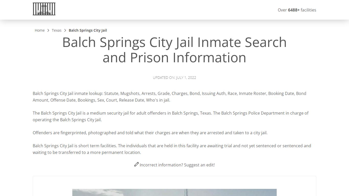 Balch Springs City Jail Inmate Search, Visitation, Phone ...